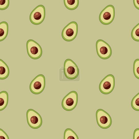 Seamless pattern with avocado. Modern design for print, wrapping paper, textile, fabric, wallpaper, texture.