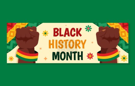 Téléchargez les illustrations : Struggling for equality rights on Black History Month. - en licence libre de droit