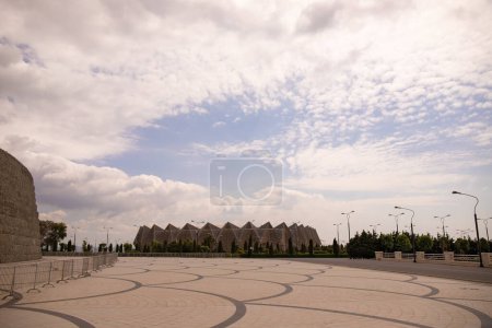 Photo for Baku. Azerbaijan. 05.27.2021. Crystal Hall building on Primorsky Boulevard. - Royalty Free Image