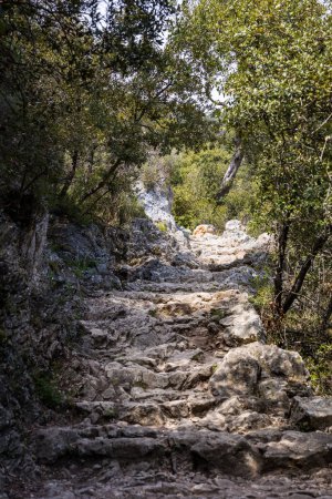 Photo for Nietzsche's trail leading to the perched village of Eze - Royalty Free Image