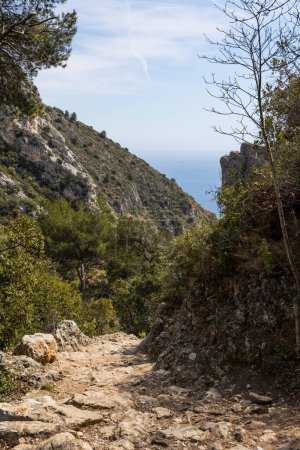 Photo for Nietzsche's trail leading to the perched village of Eze - Royalty Free Image
