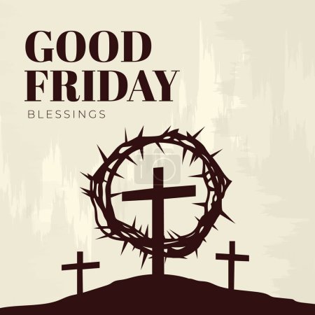 Good Friday Peace of Holy Week Social Media Post, Web Banner, Status, Story