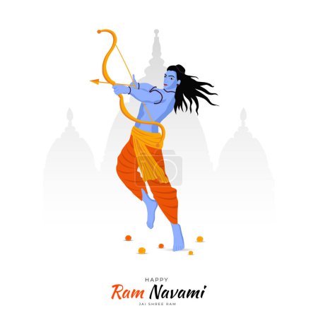 Happy Ram Navami festival de l'Inde Social Media Post