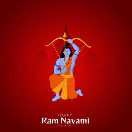 Happy Ram Navami festival de la India Social Media Post