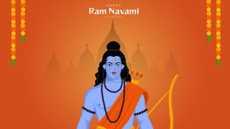 Happy Ram Navami festival de l'Inde Social Media Post