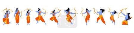 Téléchargez les illustrations : Happy Ram Navami festival de l'Inde Social Media Post - en licence libre de droit