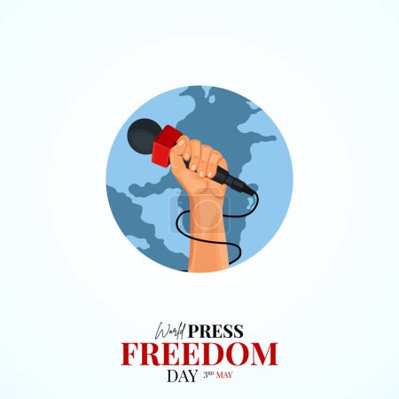 Post zum Welttag der Pressefreiheit in den sozialen Medien. Welttag der Pressefreiheit oder Weltpressetag, um das Bewusstsein für die Bedeutung der Pressefreiheit zu schärfen.