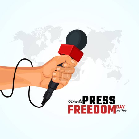 Téléchargez les illustrations : Journée mondiale de la liberté de la presse Social Media Post. Journée mondiale de la liberté de la presse ou Journée mondiale de la presse Sensibiliser à l'importance de la liberté de la presse. - en licence libre de droit