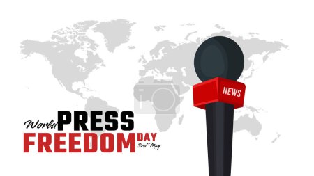 Post zum Welttag der Pressefreiheit in den sozialen Medien. Welttag der Pressefreiheit oder Weltpressetag, um das Bewusstsein für die Bedeutung der Pressefreiheit zu schärfen.