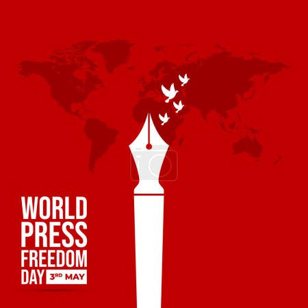 Téléchargez les illustrations : Journée mondiale de la liberté de la presse Social Media Post. Journée mondiale de la liberté de la presse ou Journée mondiale de la presse Sensibiliser à l'importance de la liberté de la presse. - en licence libre de droit