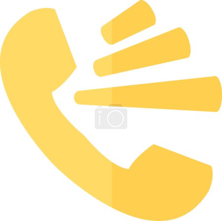 Illustration for Speakerphone smartphone app button icon vector. Handsfree calling mobile phone application function for communication. Cellphone electronic gadget interface flat cartoon illustration - Royalty Free Image