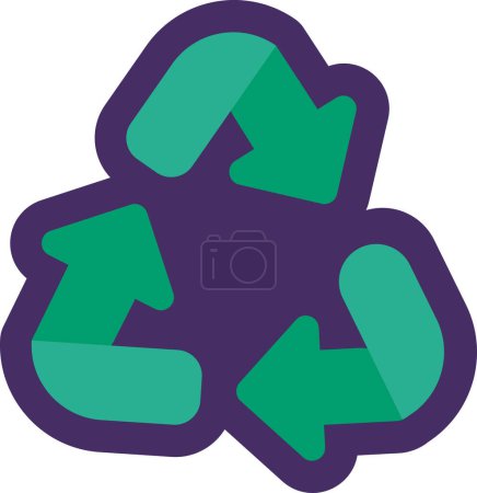 Téléchargez les illustrations : Avis Panneau de recyclage pour le marquage des produits industriels. Code de recyclage pour le plastique, le papier, les métaux. Informer le consommateur des propriétés de l'emballage et de la composition chimique. Flèche triangulaire verte. Vecteur - en licence libre de droit