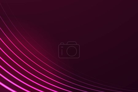 Gradient purple laser glowing abstract background. Futuristic raspberry horizontal web banner. Modern tech style. Dynamic graphic template for wallpaper, mobile screen