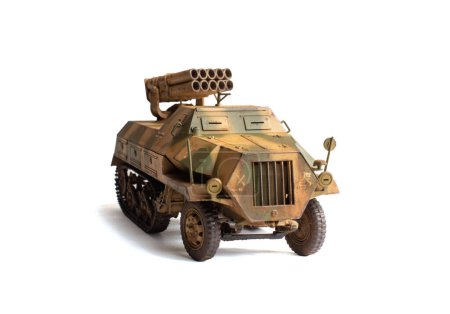 Scale model of old vehicle