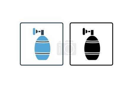 Illustration for Bag Valve Mask icon. Icon related to medical tools. solid icon style. Simple vector design editable - Royalty Free Image
