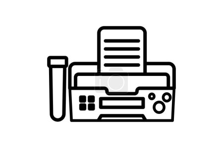 Illustration for Fax Machine, Icon. Icon related to Communication. Suitable for web site design, app, user interfaces. Line icon style. Simple vector design editable - Royalty Free Image