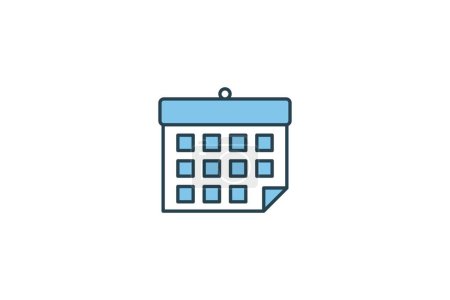 Illustration for Calendar Icon. Icon related to Business. Suitable for web site design, app, UI, user interfaces. Flat line icon style. Simple vector design editable - Royalty Free Image