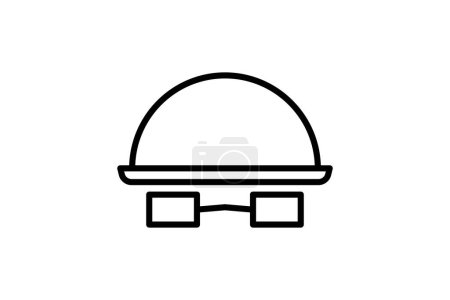 Illustration for Incognito tab icon. icon related to basic web and UI. suitable for web site, app, user interfaces, printable etc. line icon style. simple vector design editable - Royalty Free Image