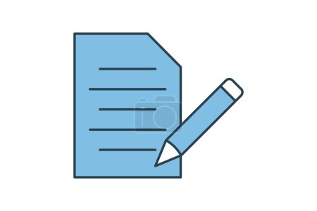 Document Editor icon. icon related to edit tool. suitable for web site, app, user interfaces, printable etc. flat line icon style. simple vector design editable