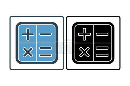 Calculator icon. icon related to accounting. suitable for web site, app, user interfaces, printable etc. solid icon style. simple vector design editable