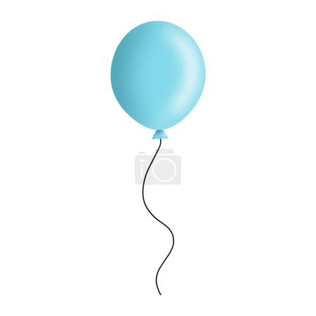 Foto de Blue Balloon partido ilustración aislado Clipart. Clipart de fiesta de globo azul para diseño de celebración, pegatina de planificador, patrón, fondo, invitaciones, tarjetas de felicitación, sublimación. - Imagen libre de derechos