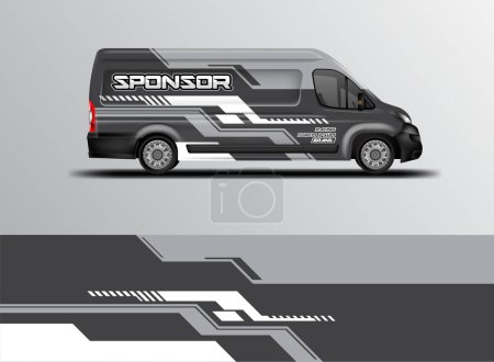 Van Wrap Livery design ready to use , car background