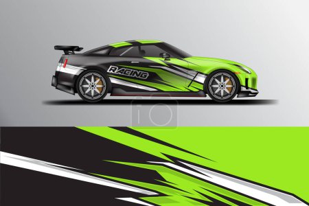 Car wrap design vector, background racing for car