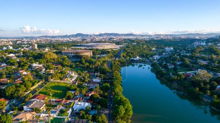 Photo for Aerial view of Lagoa da Pampulha in Minas Gerais, Belo Horizonte - Royalty Free Image