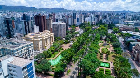 Luftaufnahme des Praca da Liberdade in Belo Horizonte, Minas Gerais, Brasilien