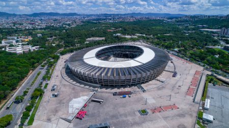 Photo for Aerial view of Mineirao football stadium in Pampulha, Belo Horizonte, Brazil. - Royalty Free Image