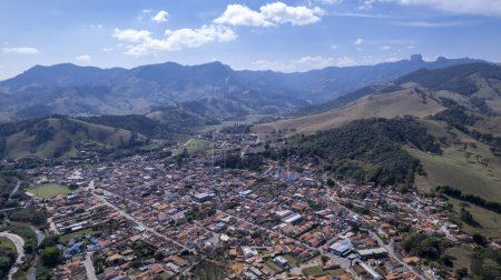 Photo for Aerial view of Sao Bento do Sapucai, in the countryside of Sao P - Royalty Free Image