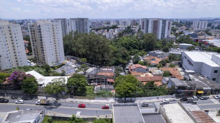 Widok z powietrza na miasto Diadema, Sao Paulo, Brazylia.