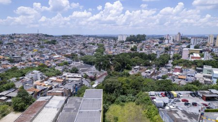 Widok z powietrza na miasto Diadema, Sao Paulo, Brazylia.