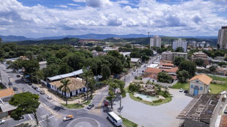 Zdjęcie lotnicze miasta Betim, Belo Horizonte, Brazylia. Rynek główny.