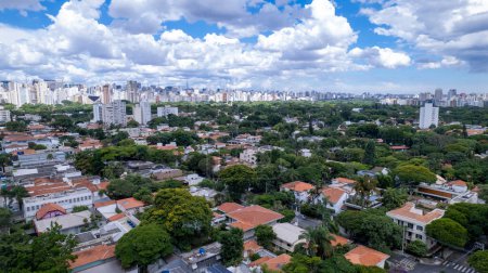 Luftaufnahme der Avenida Reboucas im Pinheiros-Viertel in Sao Paulo, Brasilien