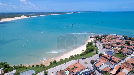 Foto de Vista aérea de la playa en Bahia Formosa, Rio Grande do Norte, Brasil. - Imagen libre de derechos