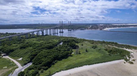 Aerial view of the Newton Navarro Bridge, in Natal, Rio Grande do Norte, Brazil