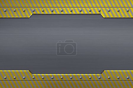 Photo for Metal background with industrial frame - Royalty Free Image