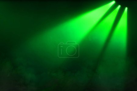 Foto de Fondo abstracto con luces verdes bokeh - Imagen libre de derechos