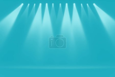 Téléchargez les photos : Fond de studio bleu avec projecteur - en image libre de droit