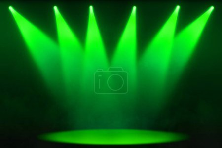 Photo for Stage background with green spotlight - Royalty Free Image