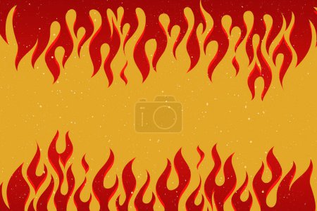 Photo for Seamless pattern background of red and yellow color with fire - Royalty Free Image