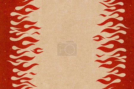 Téléchargez les photos : Fond sans couture avec des flammes de feu. texture du papier - en image libre de droit