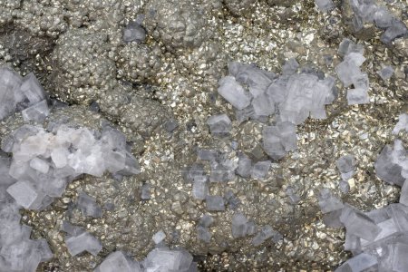 Foto de Baryte with glistening marcasite. Natural mineral stone formation - Imagen libre de derechos