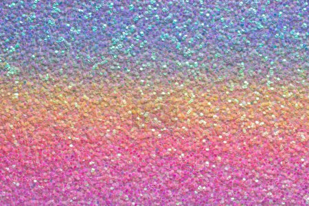 Photo for Rainbow glitter gradient. Holographic effect. Full frame background texture - Royalty Free Image