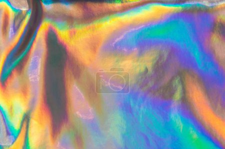 Photo for Rainbow-coloured shimmering texture. Holographic pattern. Abstract neon background - Royalty Free Image