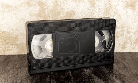Cassette VHS. El concepto de tiendas de alquiler de películas. Un casete de vídeo para una grabadora de vídeo