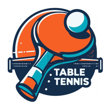 Illustration for Table tennis logo is a sport better known as ping pong, a racket sport - Royalty Free Image