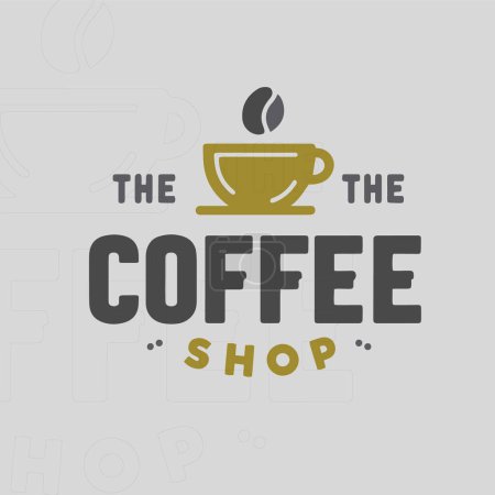 Vector-Logo mit Referenzfarben auf Kaffee mit cremigem und minimalistischem Stil