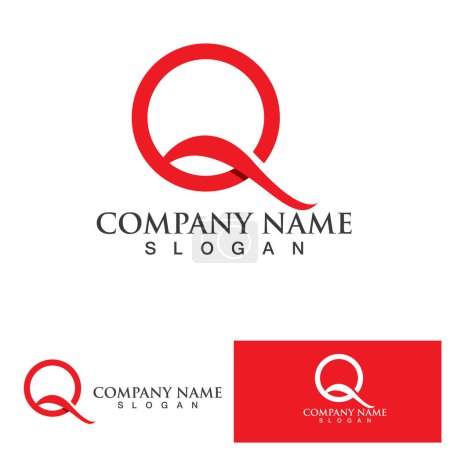 Ilustración de Inspiración del diseño del logotipo de la letra Q para negocio y compañía. - Imagen libre de derechos